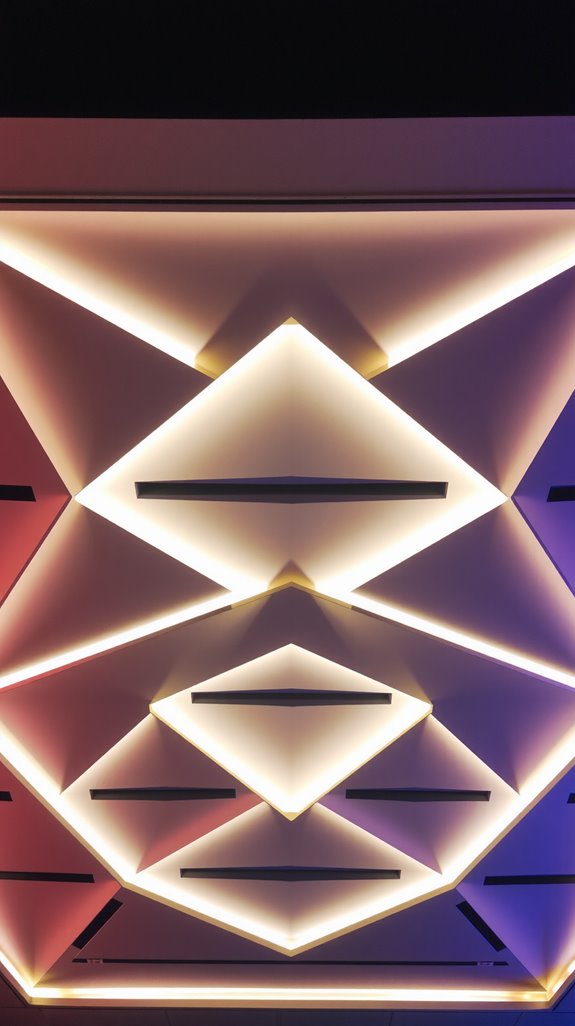 dynamic geometric ceiling lighting