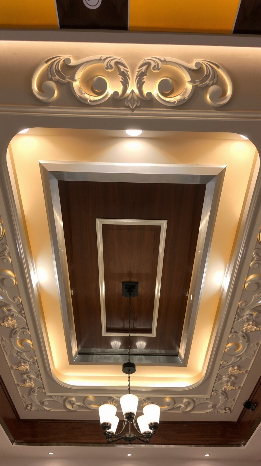 elegant material blending ceiling