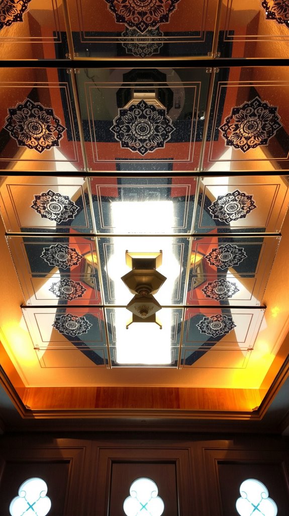 elegant mirror ceiling design