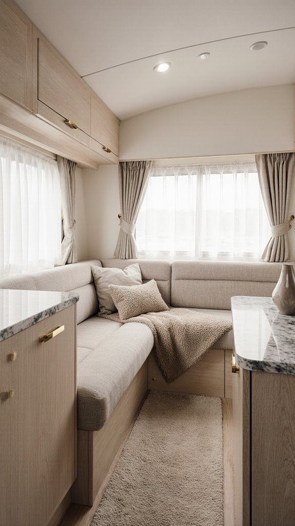 elegant neutral caravan aesthetics