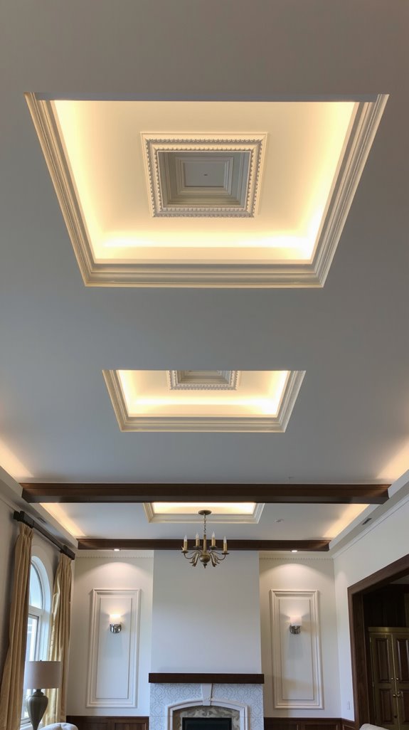 elegant recessed ceiling design