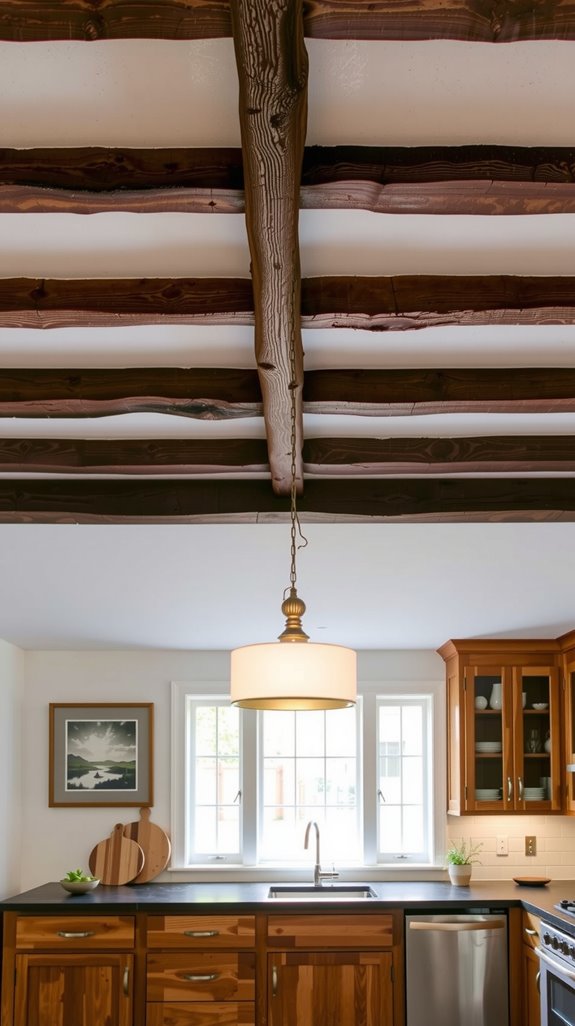 exposed wooden beam aesthetics