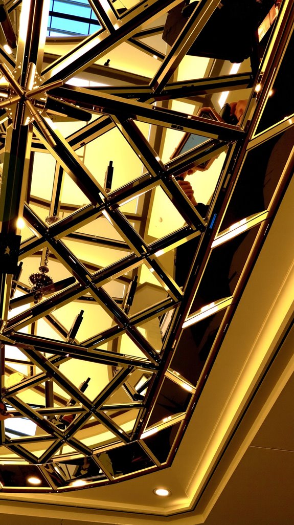 geometric mirror ceiling design