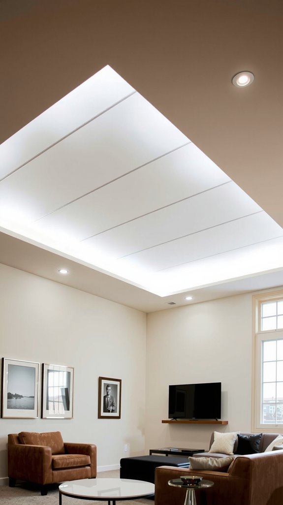 halo edged floating panel ceilings