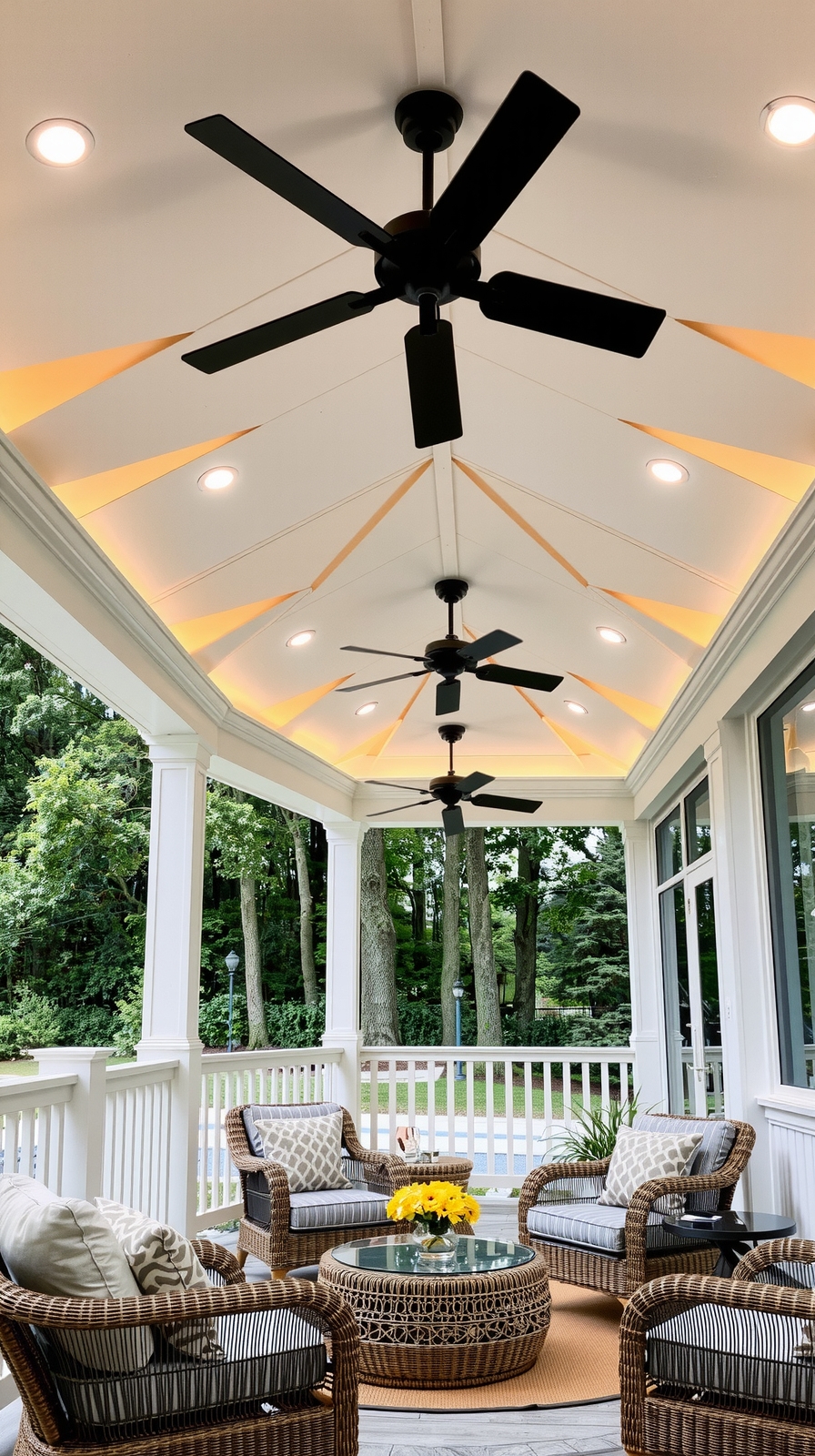 illuminate porch ceiling design