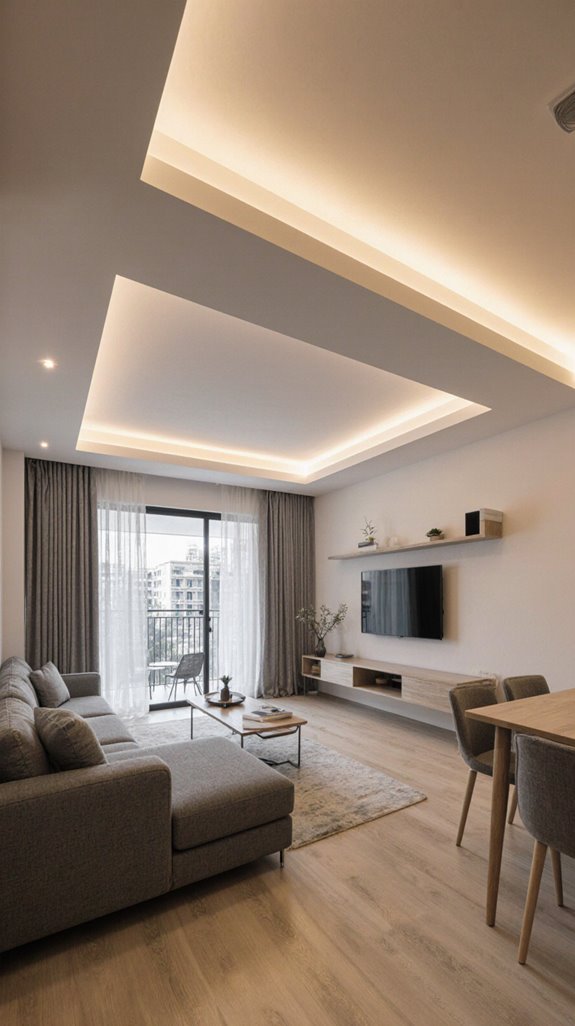 l shaped ceiling channel lighting
