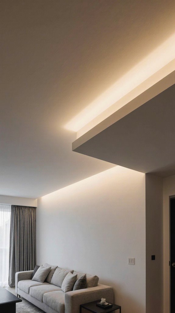 l shaped cove lighting design
