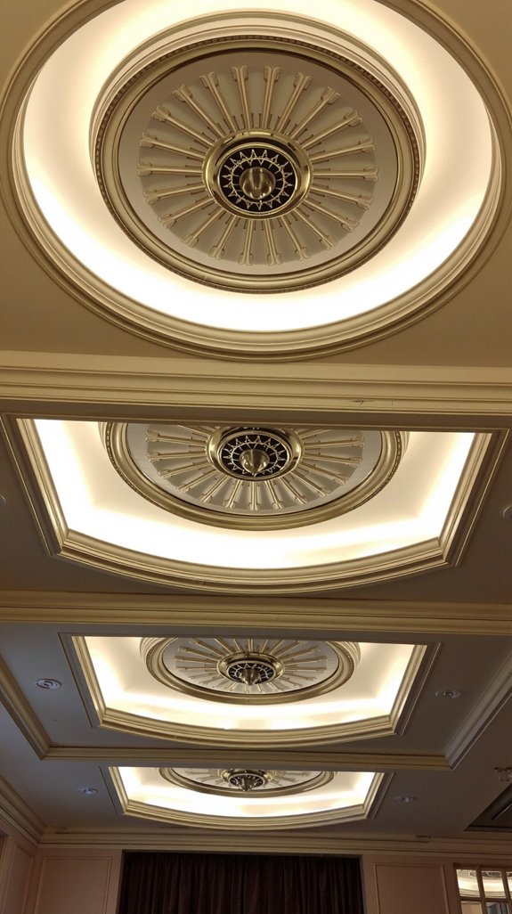 layered ceilings with illumination