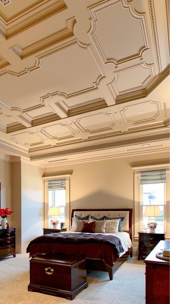 layered ceilings with lighting