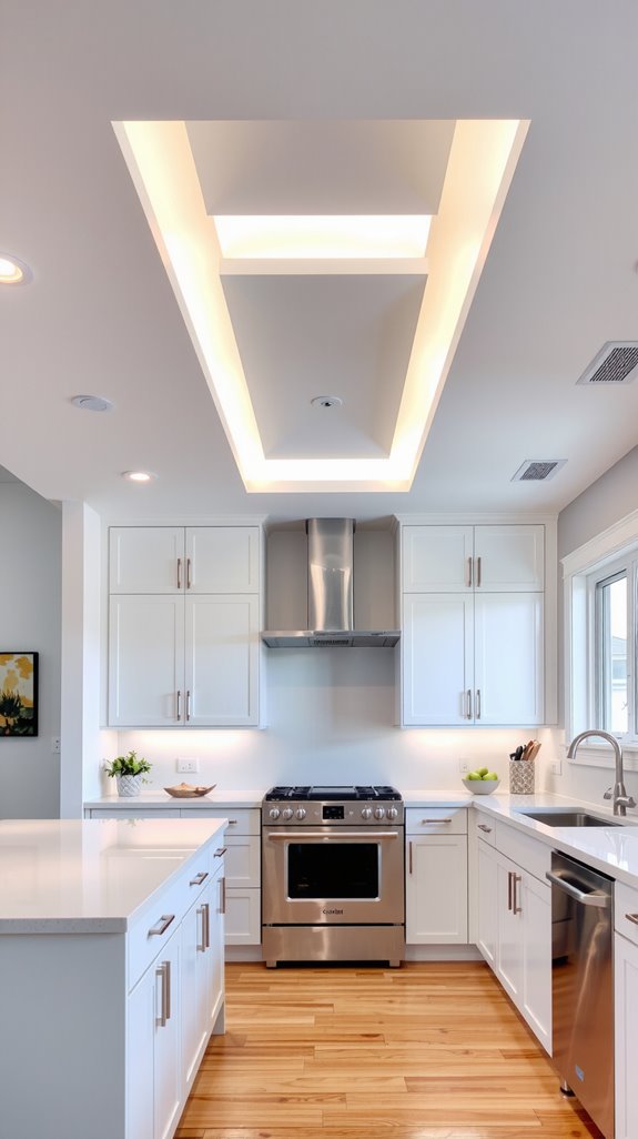 layered led ceiling design