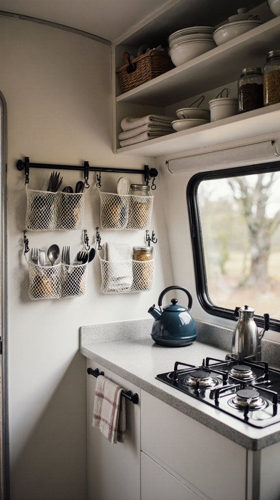 maximize caravan kitchen storage