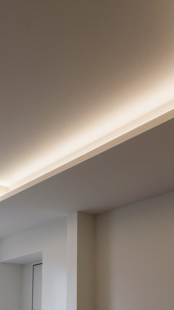 minimalist ceiling with leds