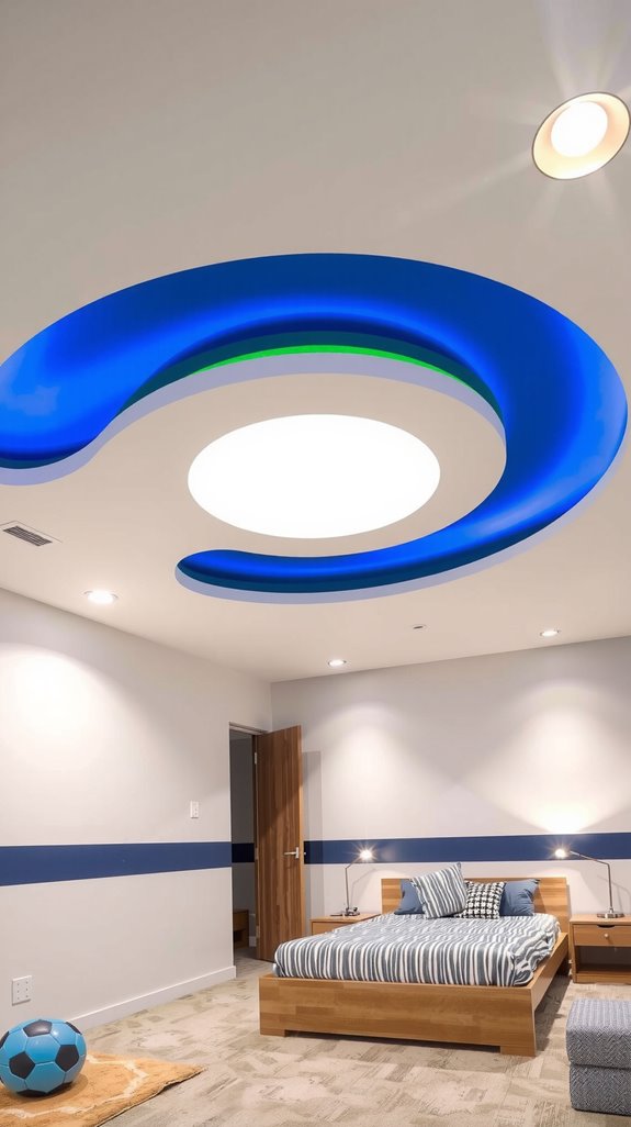 modern sports themed ceiling design