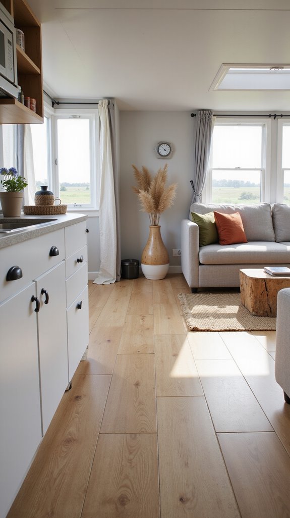 modernize caravan interior flooring