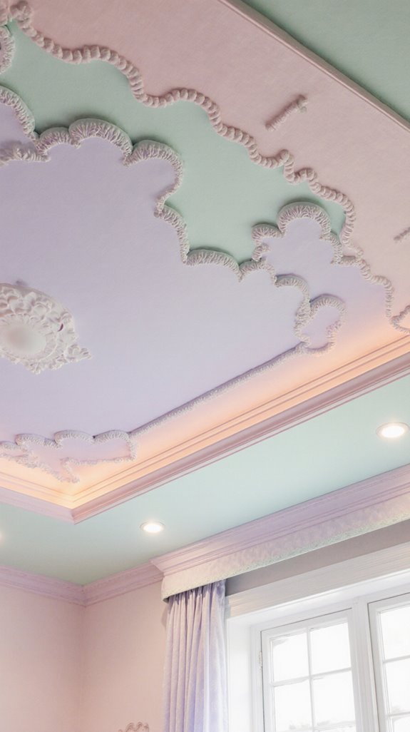 pastel tray ceiling design