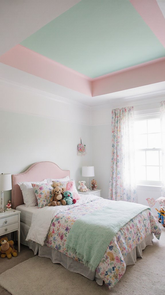 pastel two tone ceiling design