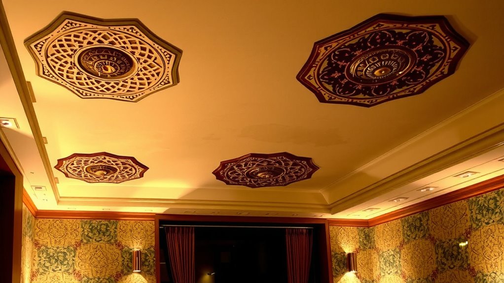 serene puja room ceilings