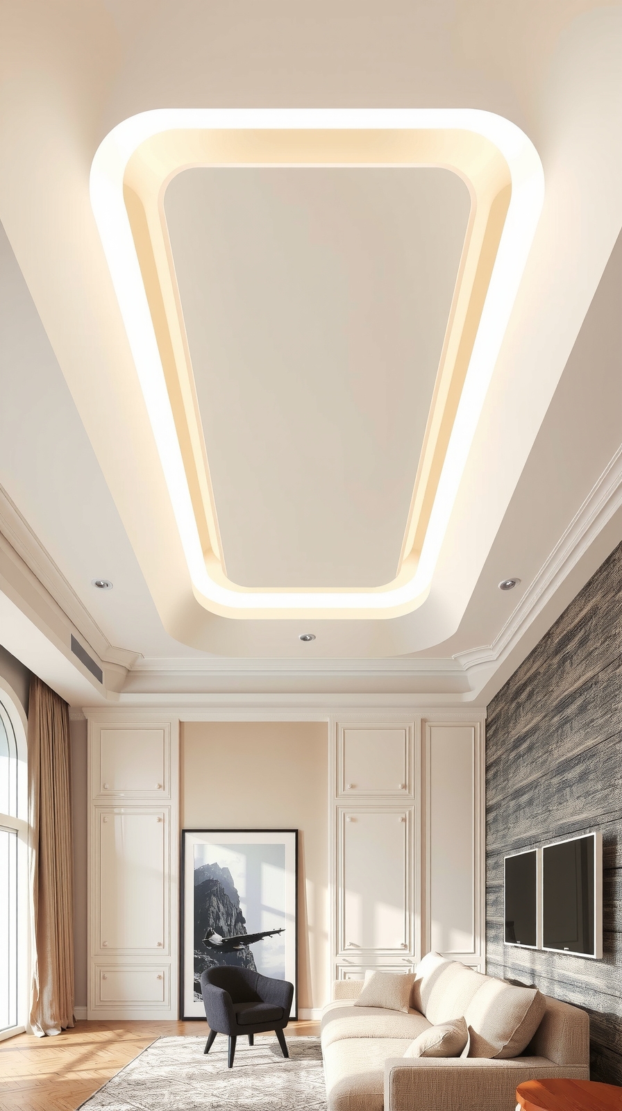 shallow recessed ceiling design