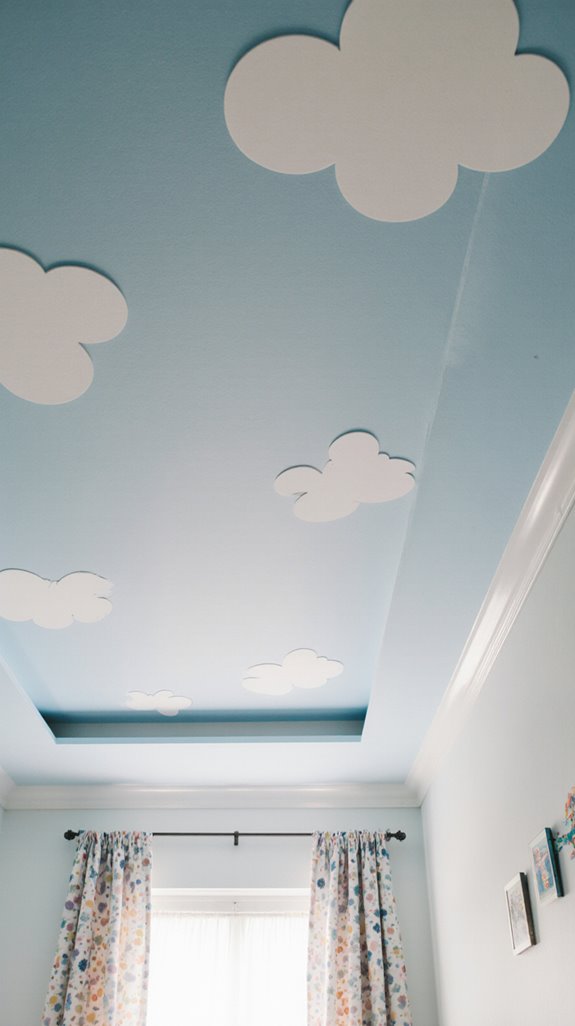 sky blue cloud ceiling