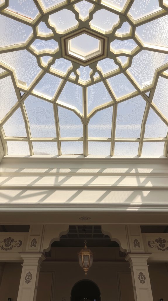 skylight inspired pooja room ceiling