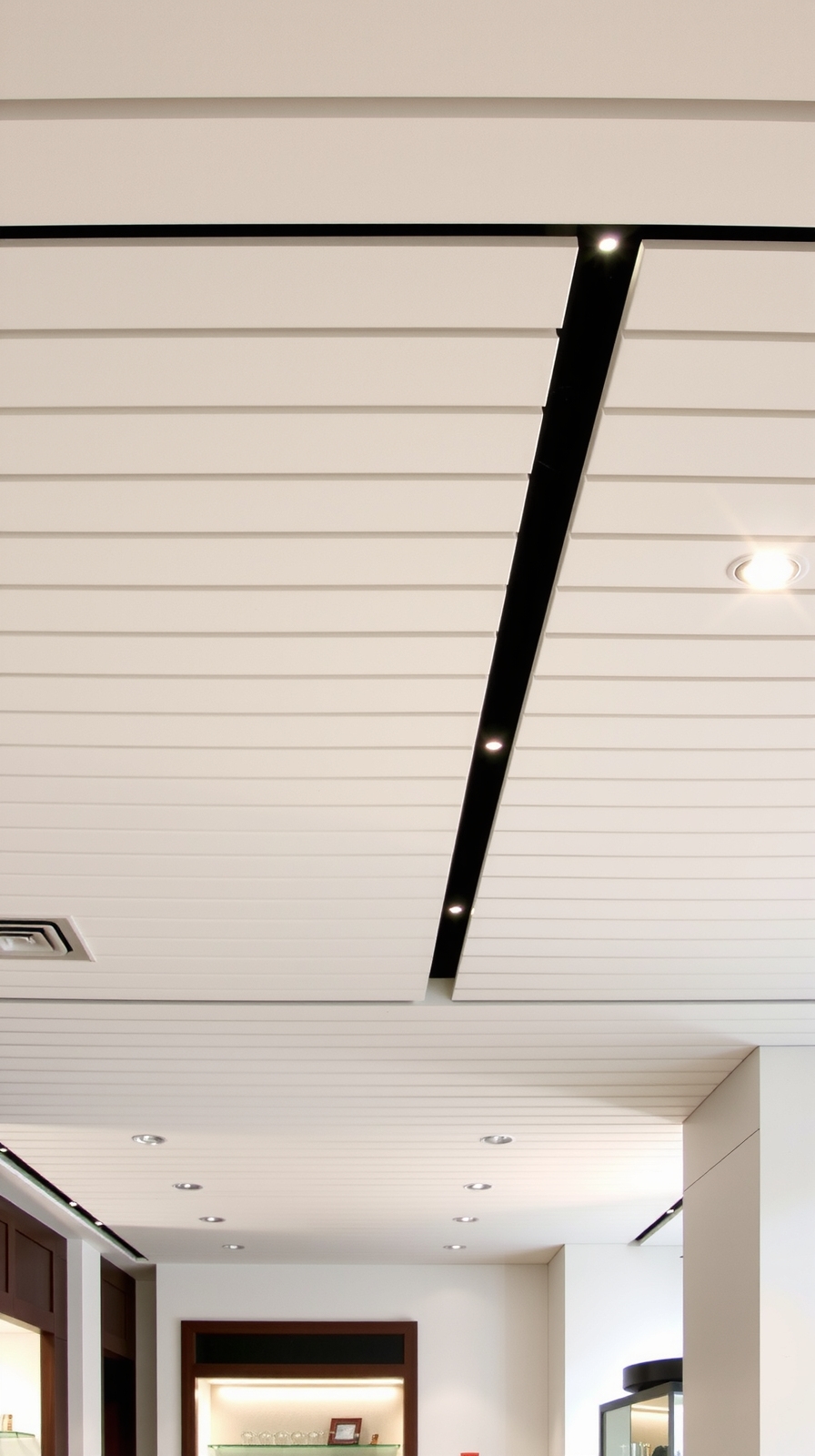 sleek linear pop ceilings