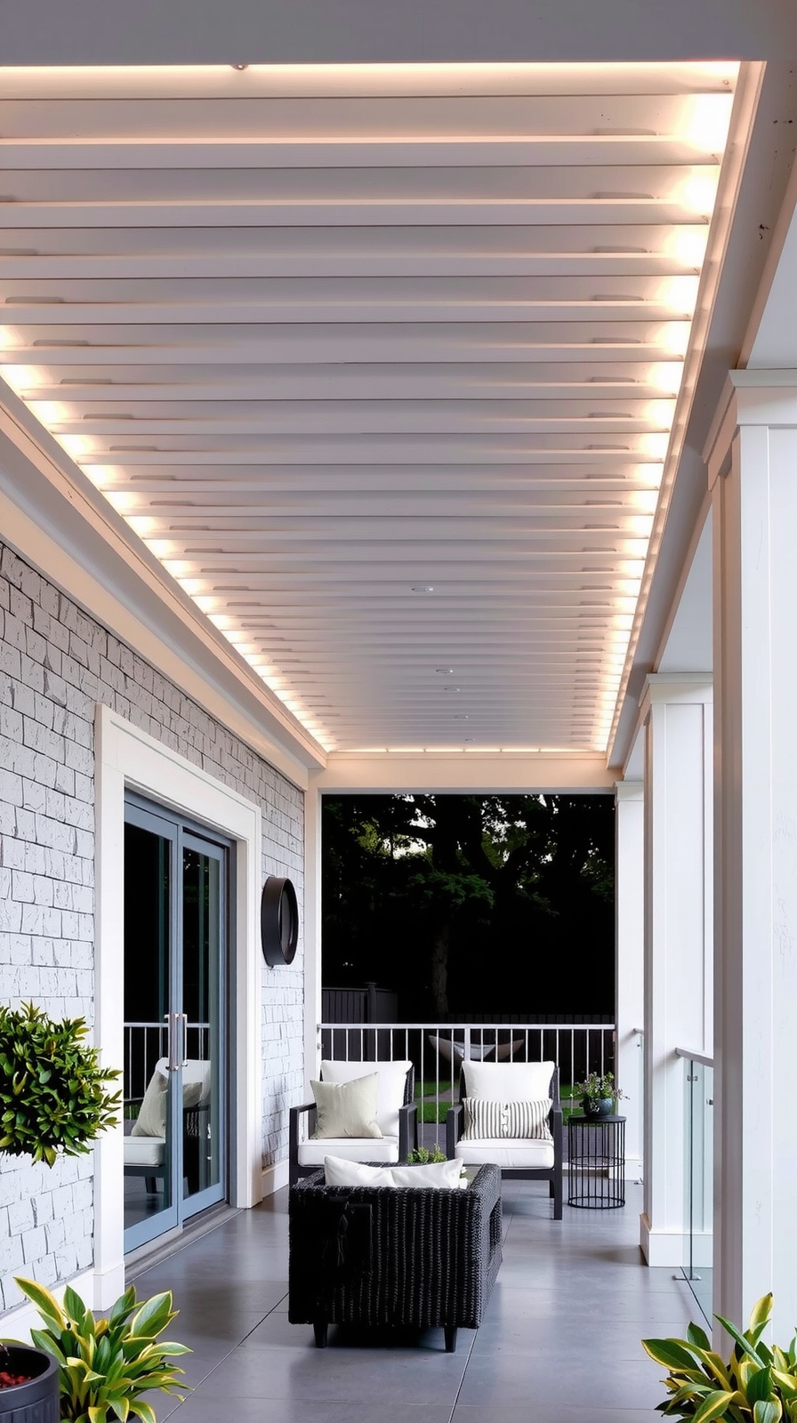 stylish floating porch ceilings