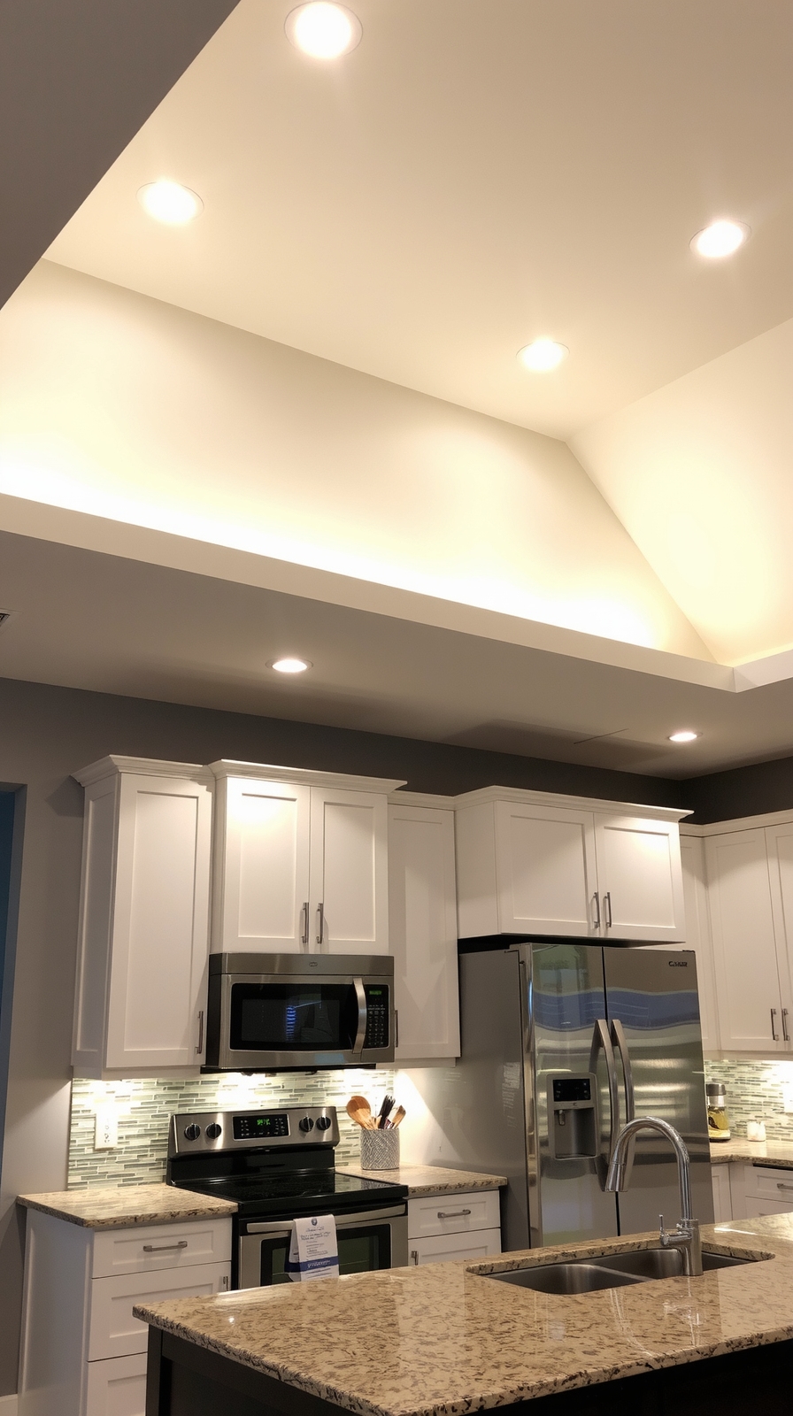 stylish two level tray ceilings