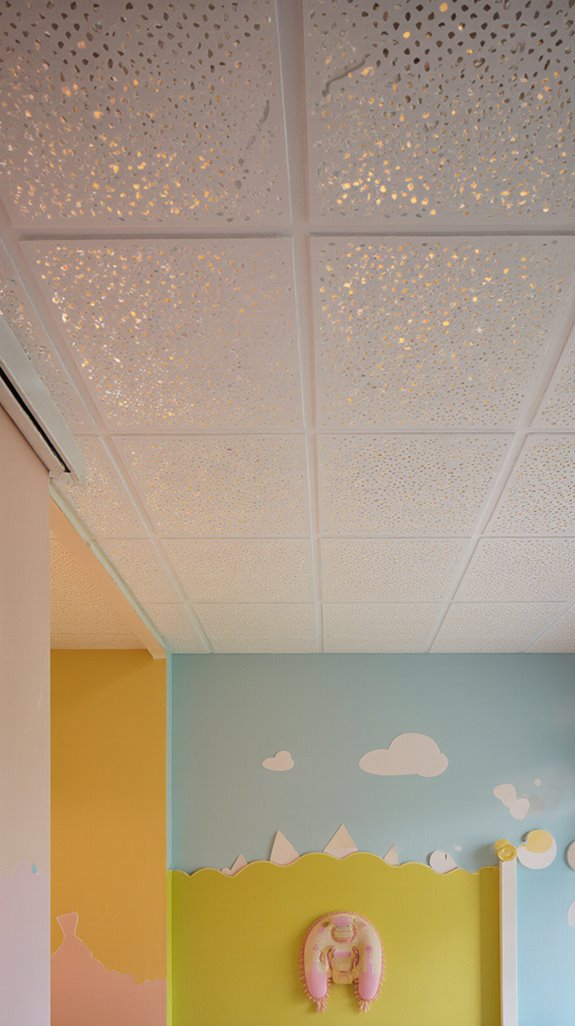 subtle sound absorbing ceiling panels