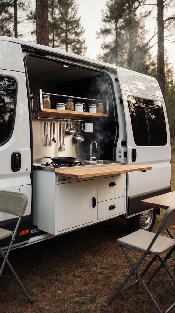 swing out kitchen pod installation
