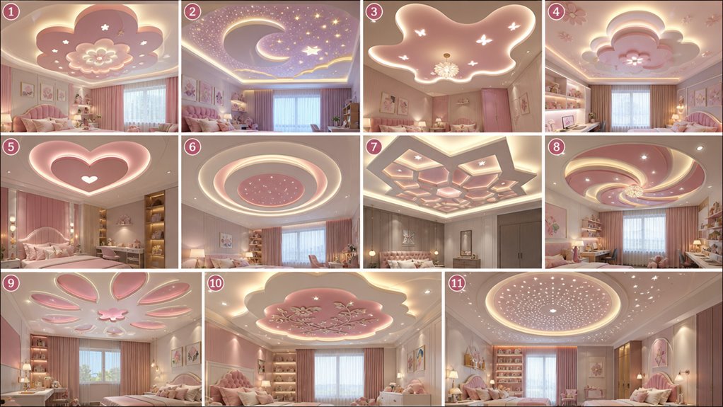 trendy ceiling designs for girls