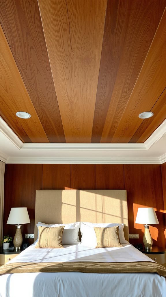 warm wood finish ceilings