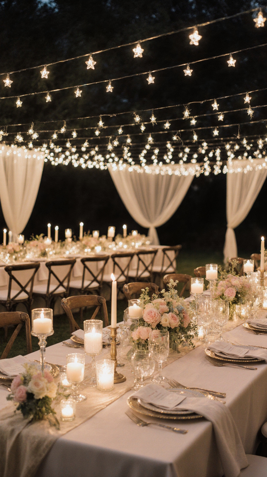 candlelight and fairy lights