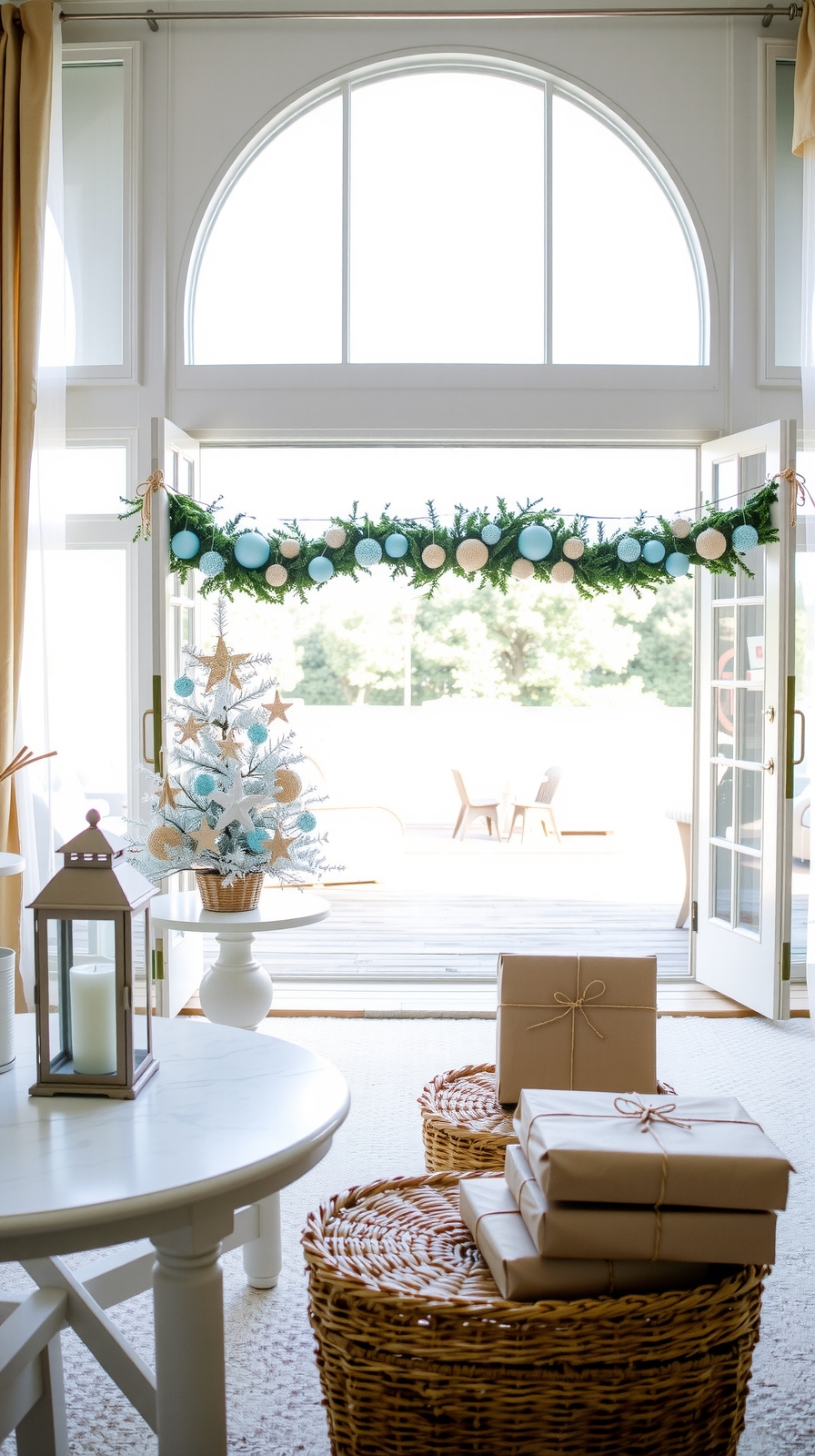 coastal inspired summer christmas decor