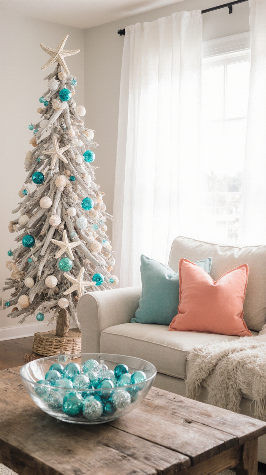 coastal themed ornament details