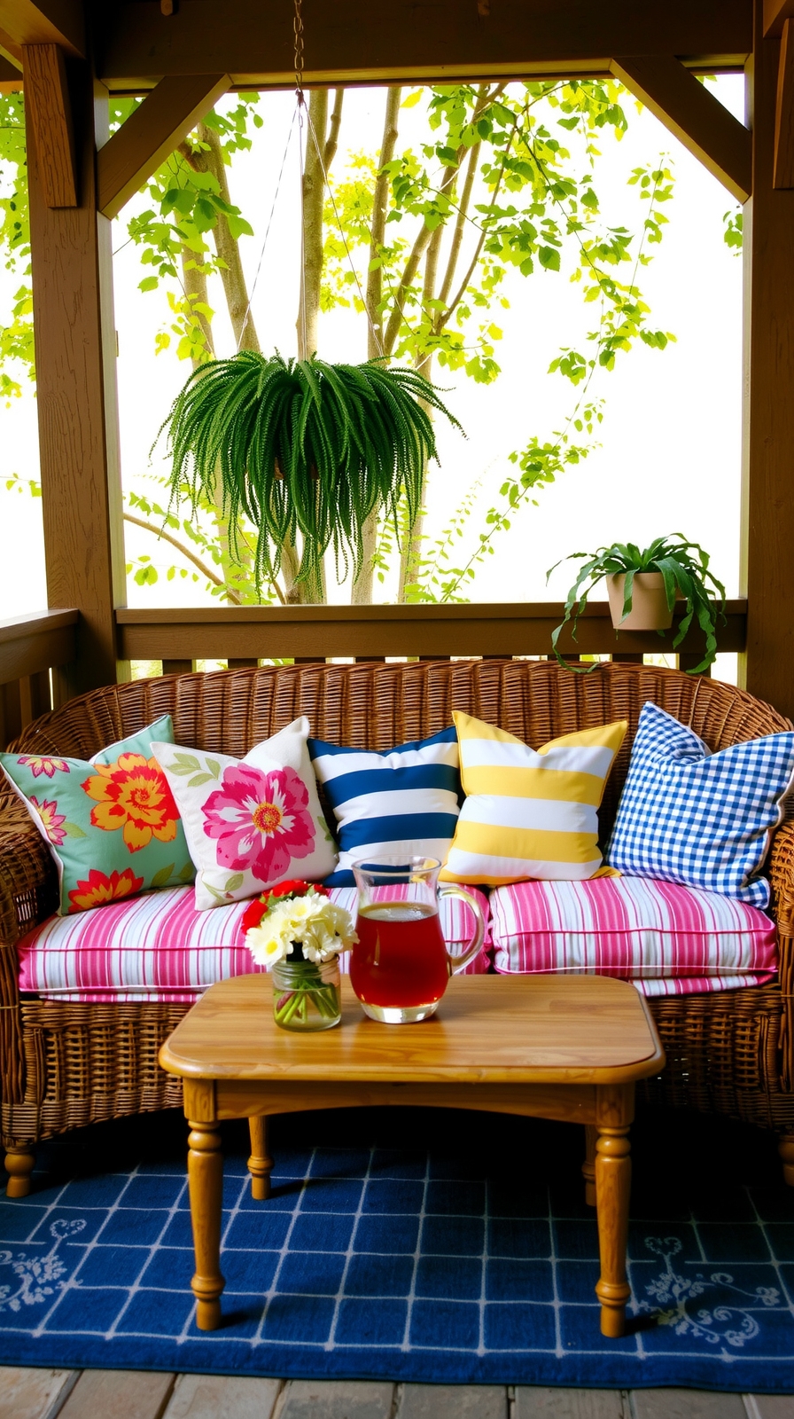 cohesive pattern mixing pillows