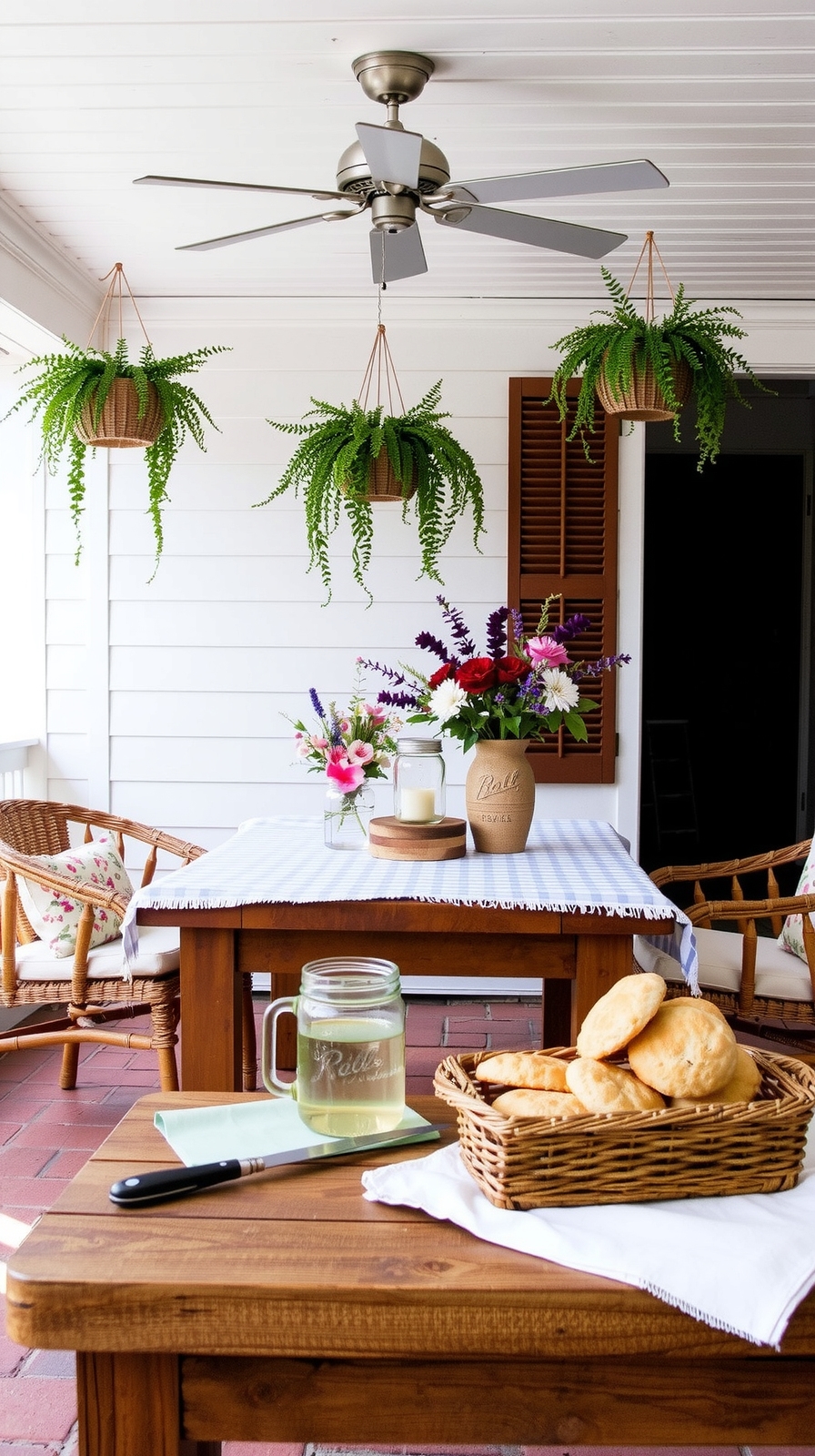 cozy southern porch dining