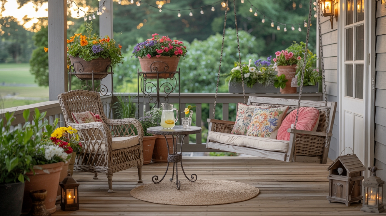 cozy summer porch decor