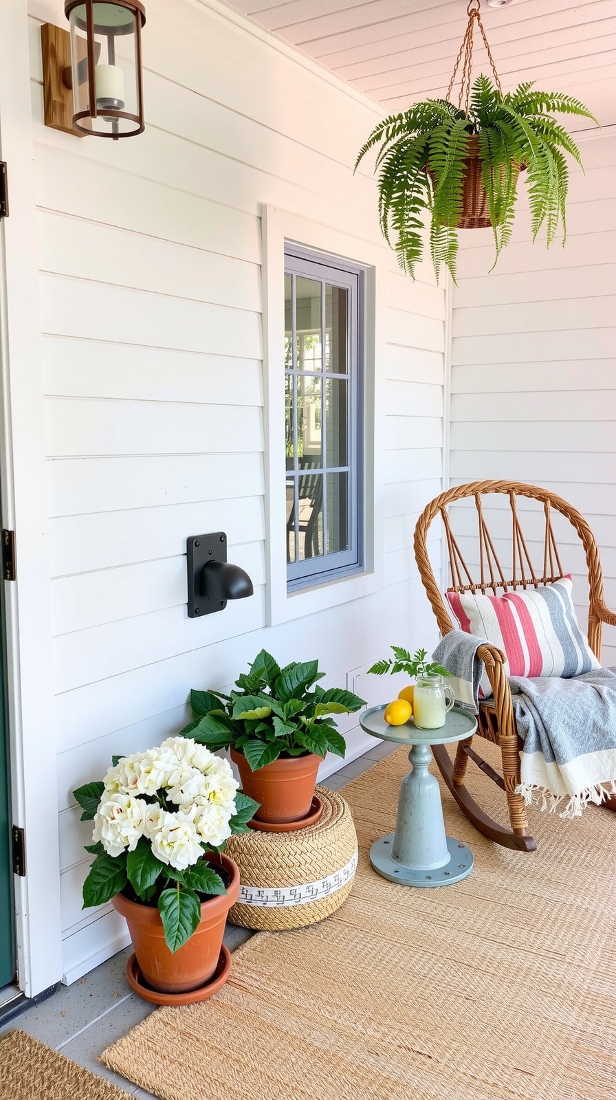 cozy summer porch makeover