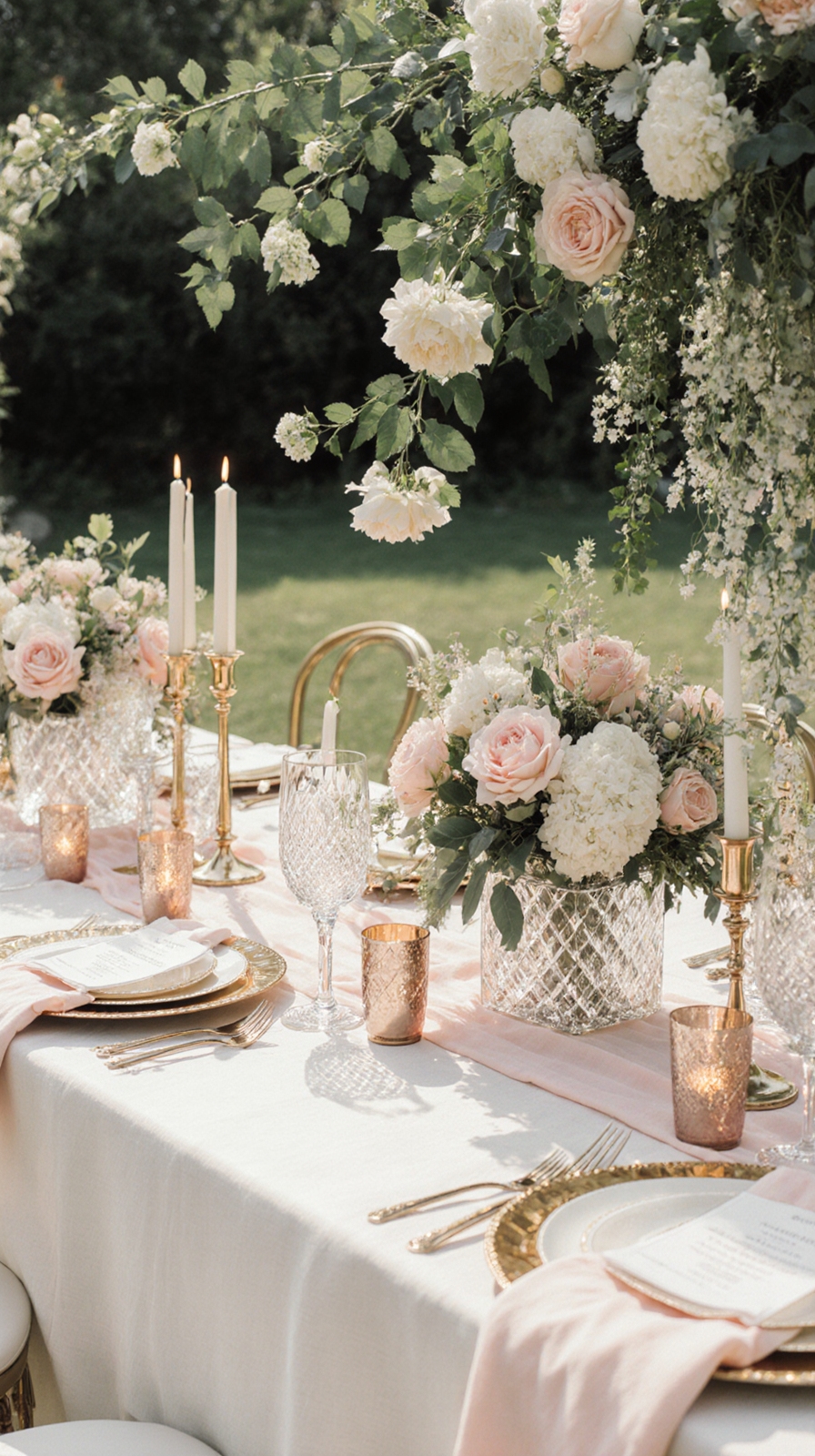 elegant metallic table accents