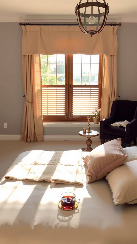 layered curtains for coziness