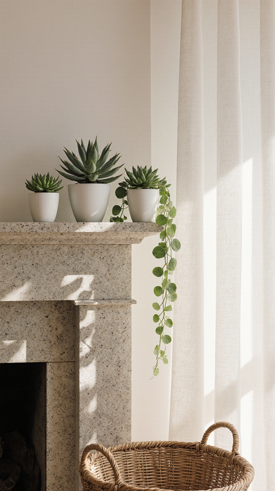 low maintenance summer mantel plants