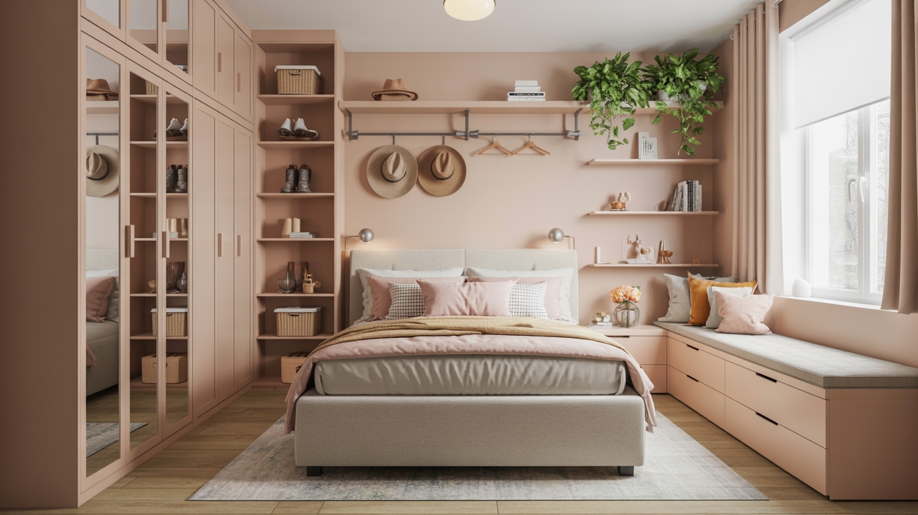 maximize small bedroom storage