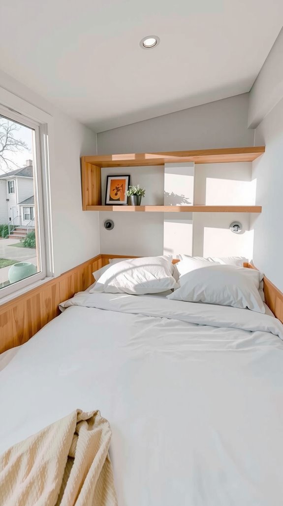 maximize space with shelves