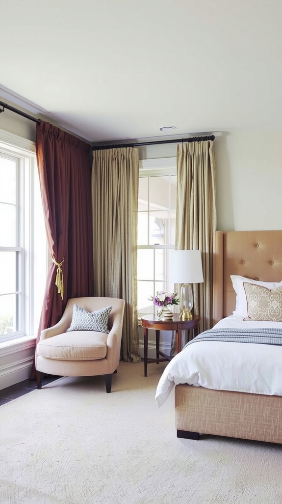 oversized headboard enhances design