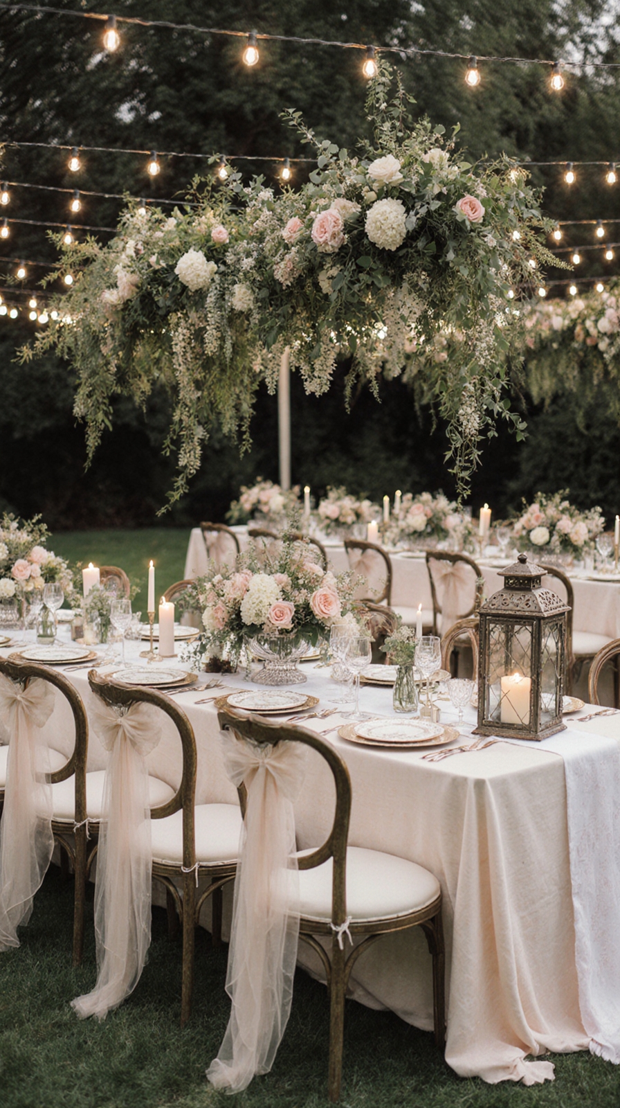 romantic garden dining layouts