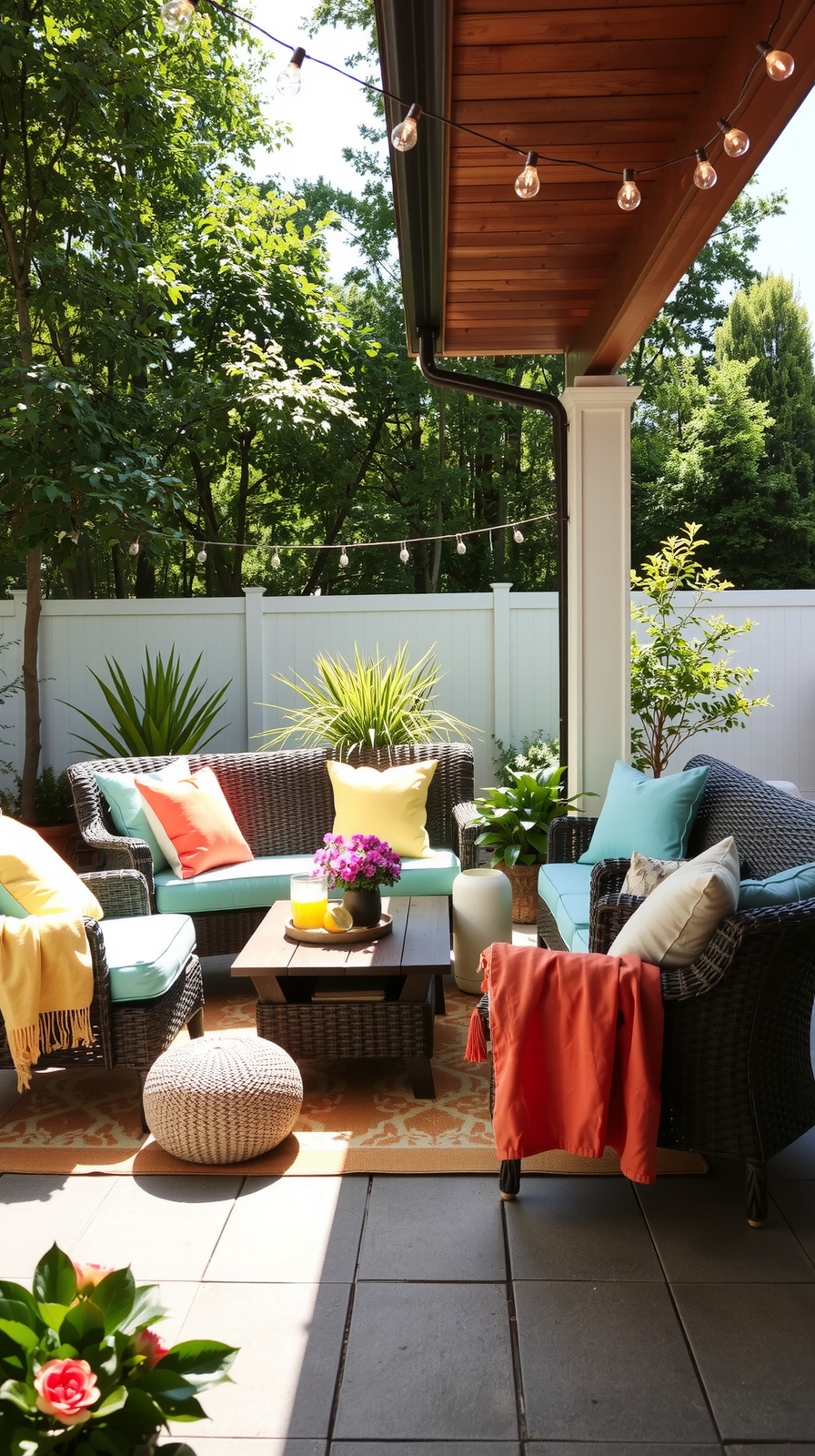 seasonal patio pillow refresh
