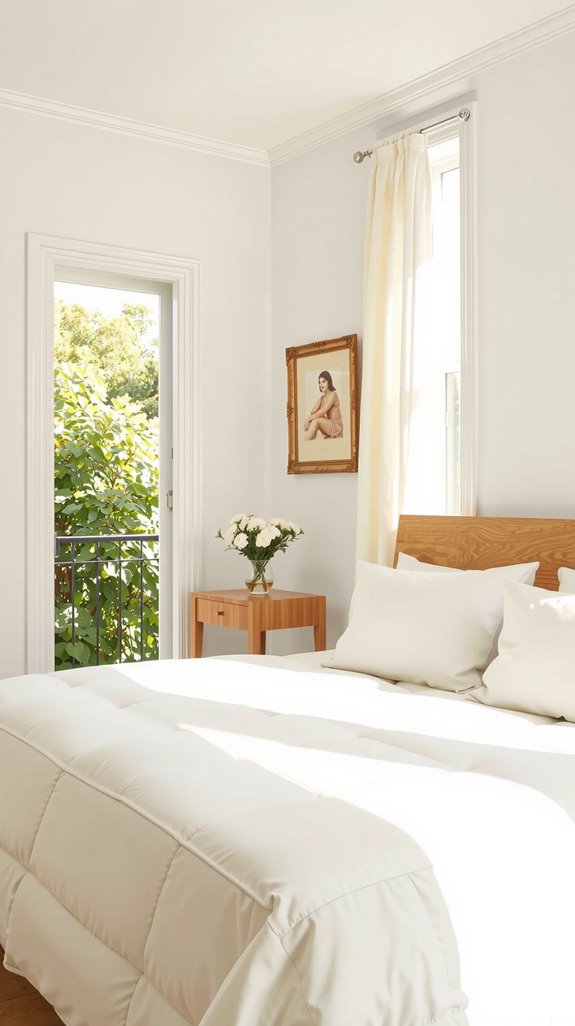soft white bedroom tranquility
