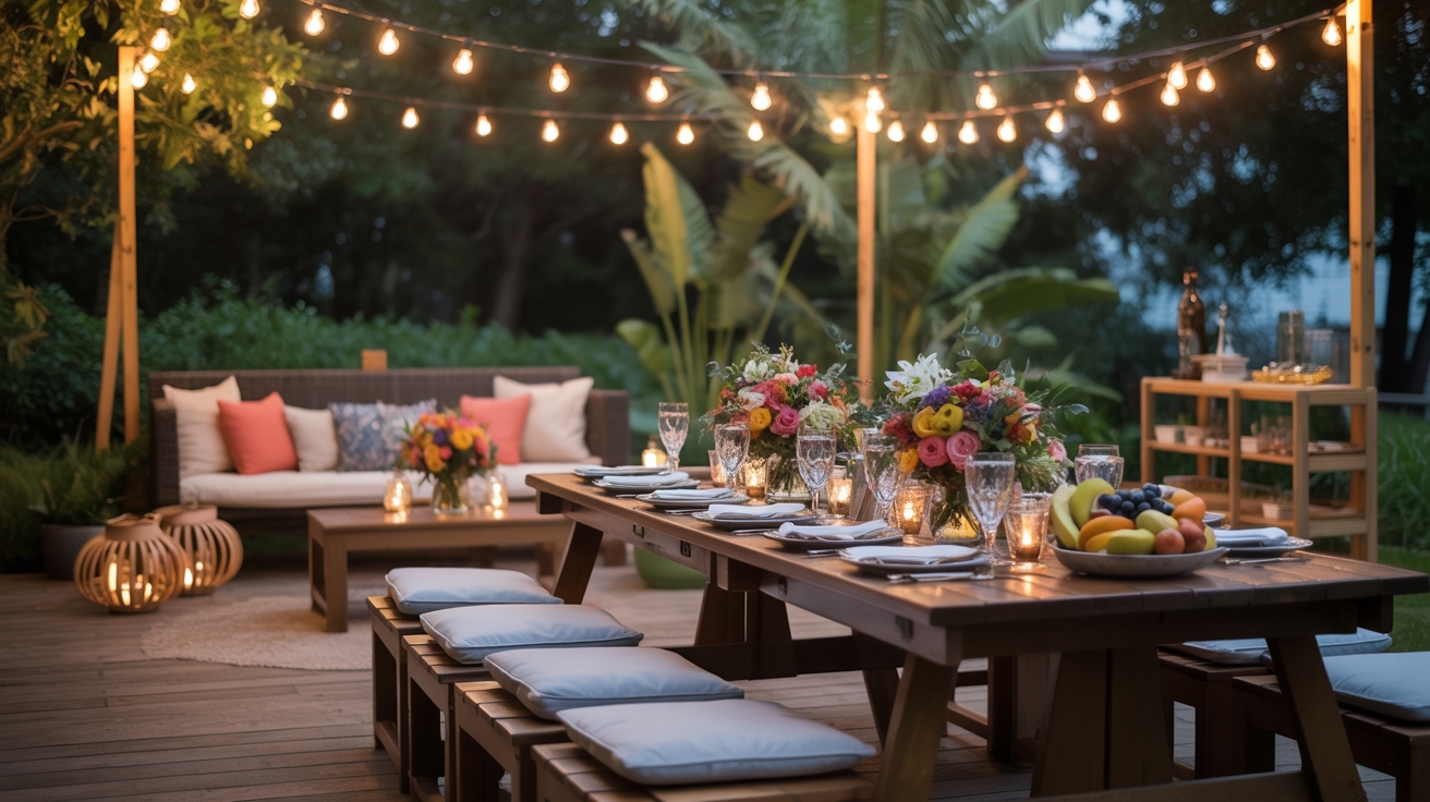stylish summer party decor
