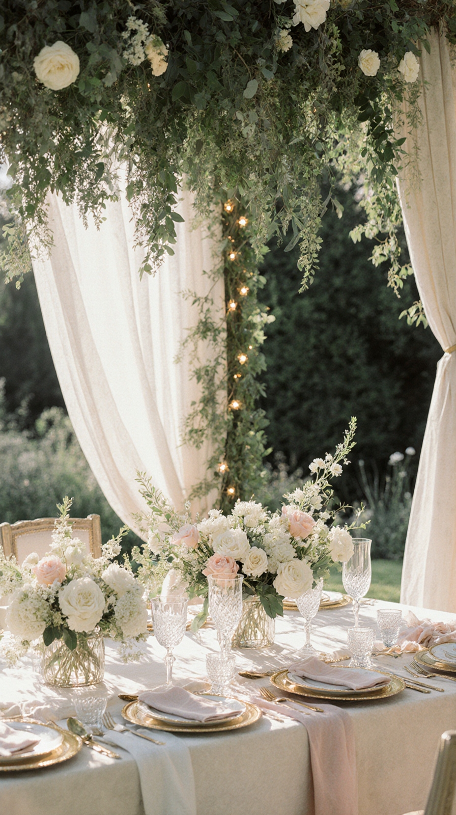 tone on tone wedding styling