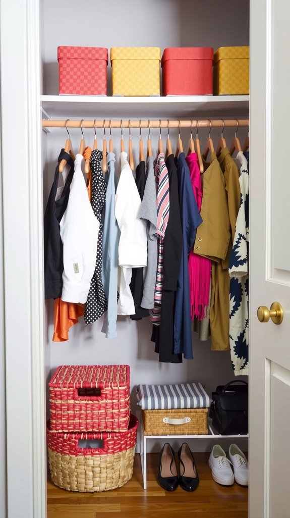 transform closet with slim hangers
